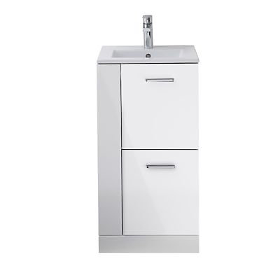 Façade meuble sous vasque blanc Cooke&Lewis Waneta 32,7 cm, lot de 2