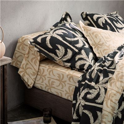 Linge de lit palmiers design - BECQUET CRÉATION