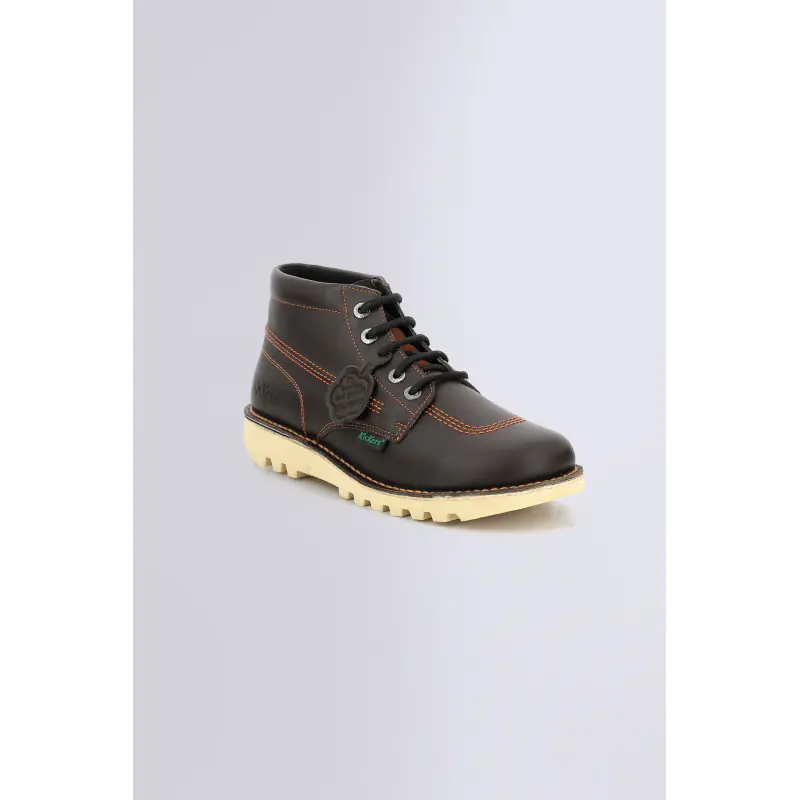KICK HI MARRON BOTTINES Cuir Homme