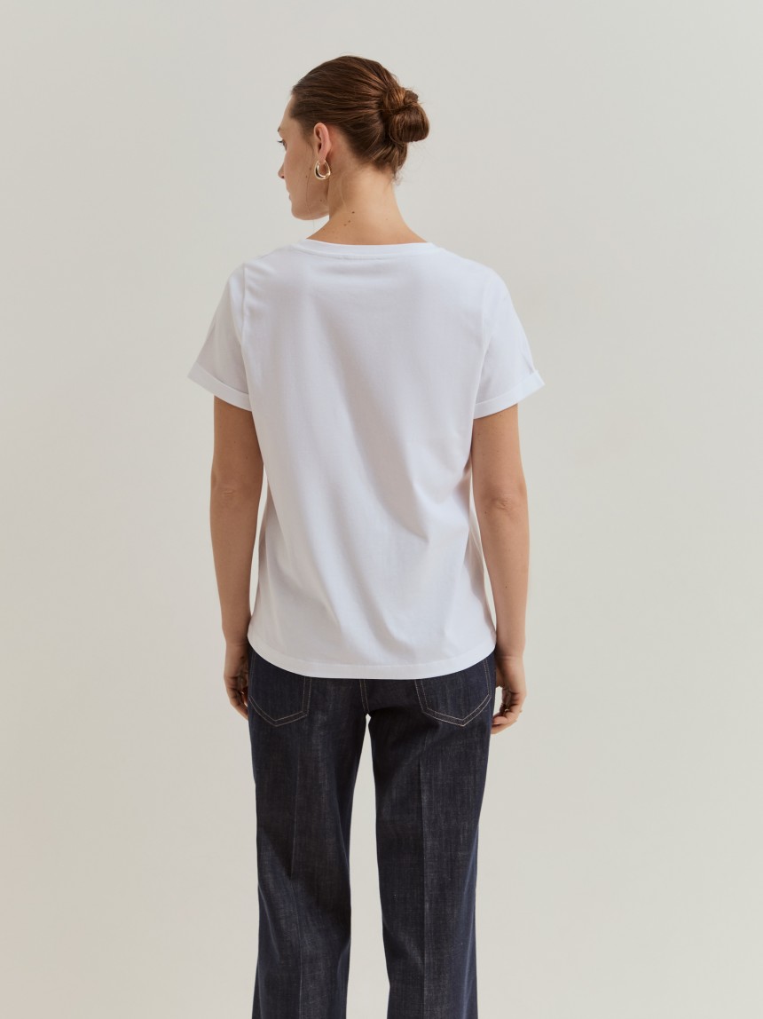T-shirt Lion com lantejoulas