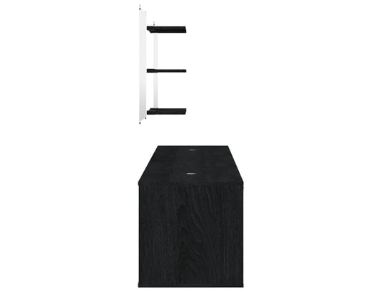 VIDAXL - Ensemble de meubles salle de bain 6 pcs noir bois d'ingénier...