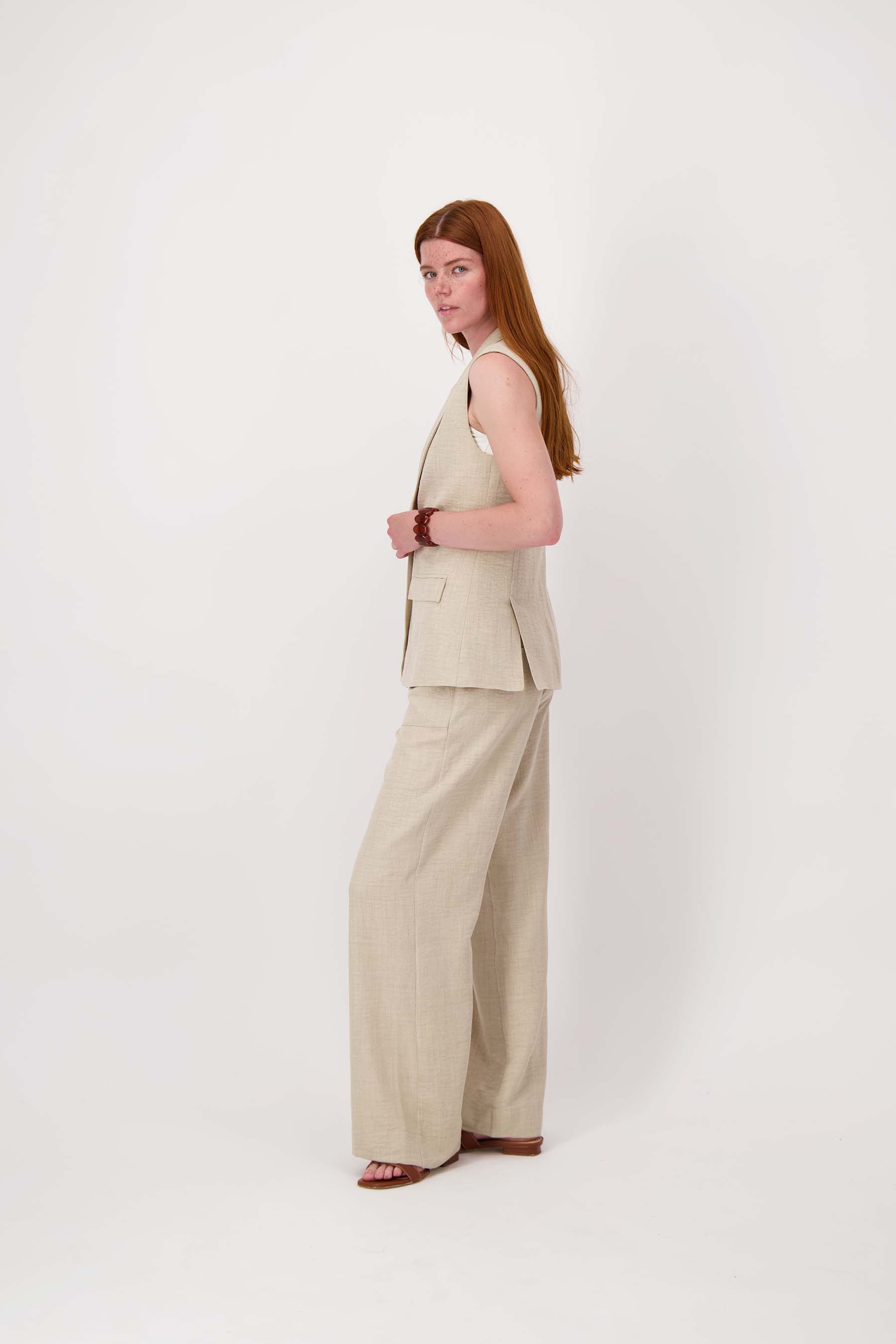 lang gilet met stretch