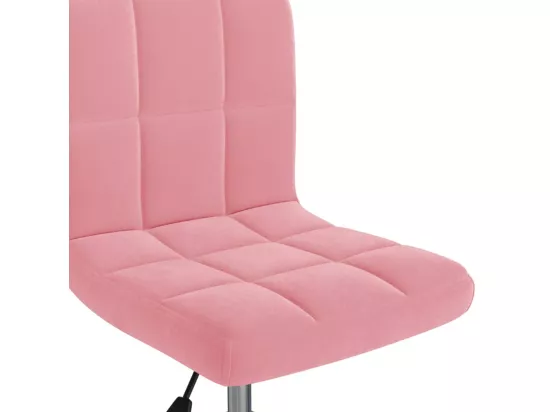 Chaise pivotante de bureau Rose Velours