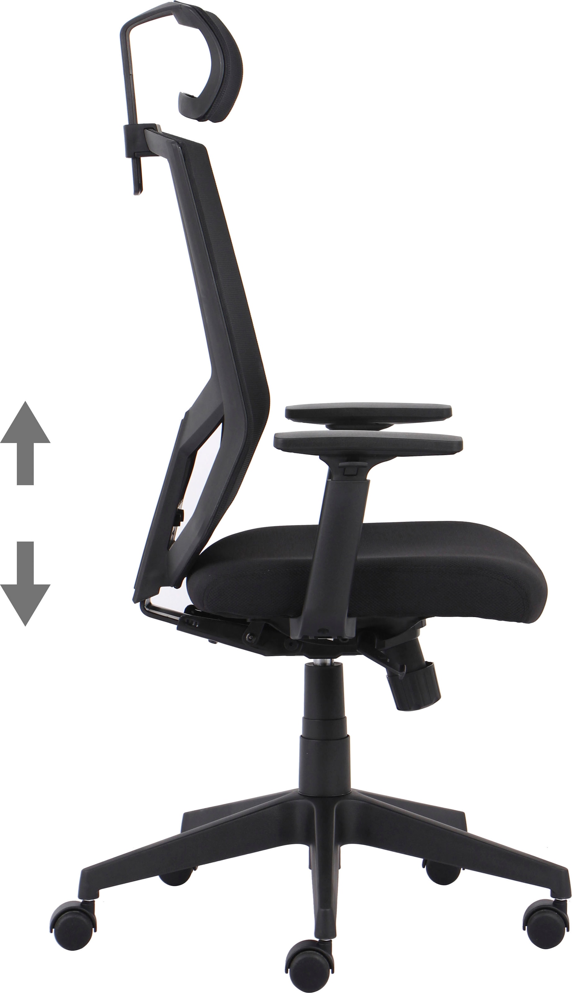 INOSIGN Chefsessel »Netti, Schreibtischstuhl, hochwertige ergonomische Ausstattung« () Kopfstütze, Armlehnen & Rückenlehne verstellbar