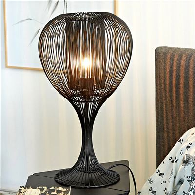 Lampe à poser en métal filaire