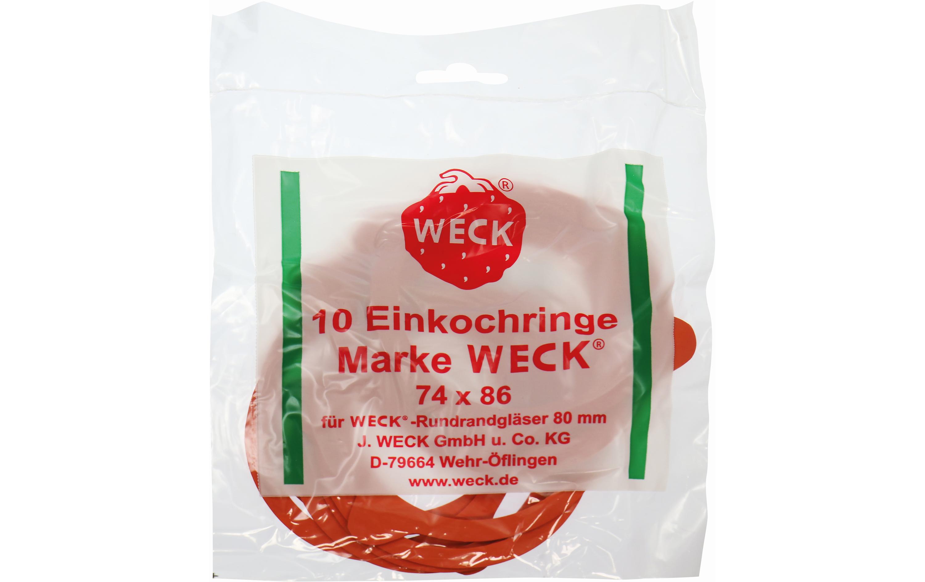 Gummidichtring Ø 8 cm 10 Stück, RotEinkochringe