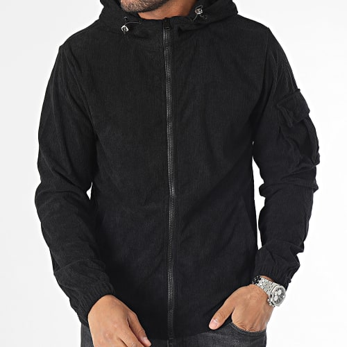 Veste Zippée Capuche Noir