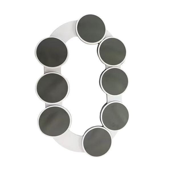 (90x52cm) Drehplatten Esstisch Organizer Lazy Susan Laufband Turn Table Servier Platten - Weiss / Grau