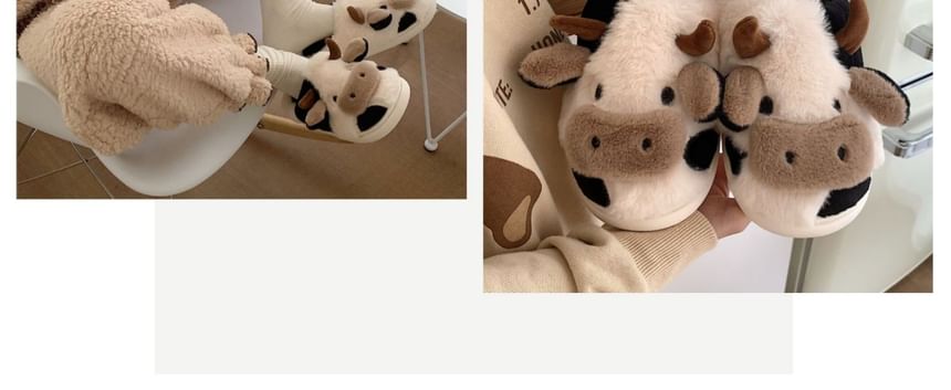 Dalli Daisy - Koe Fluffy Pantoffels
