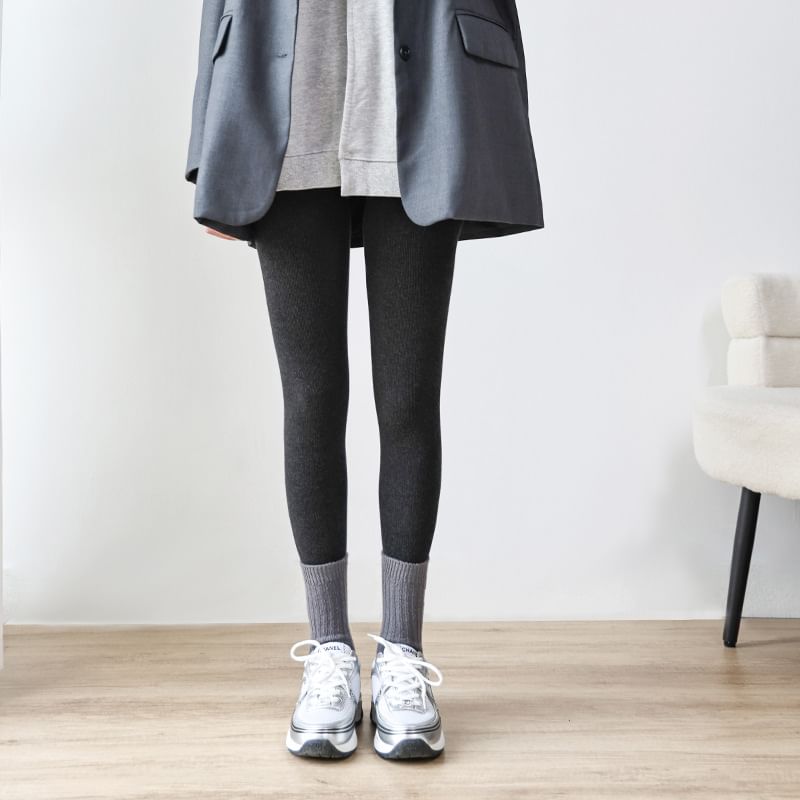 SHINSHIN - Hoge taille effen panty's / leggings