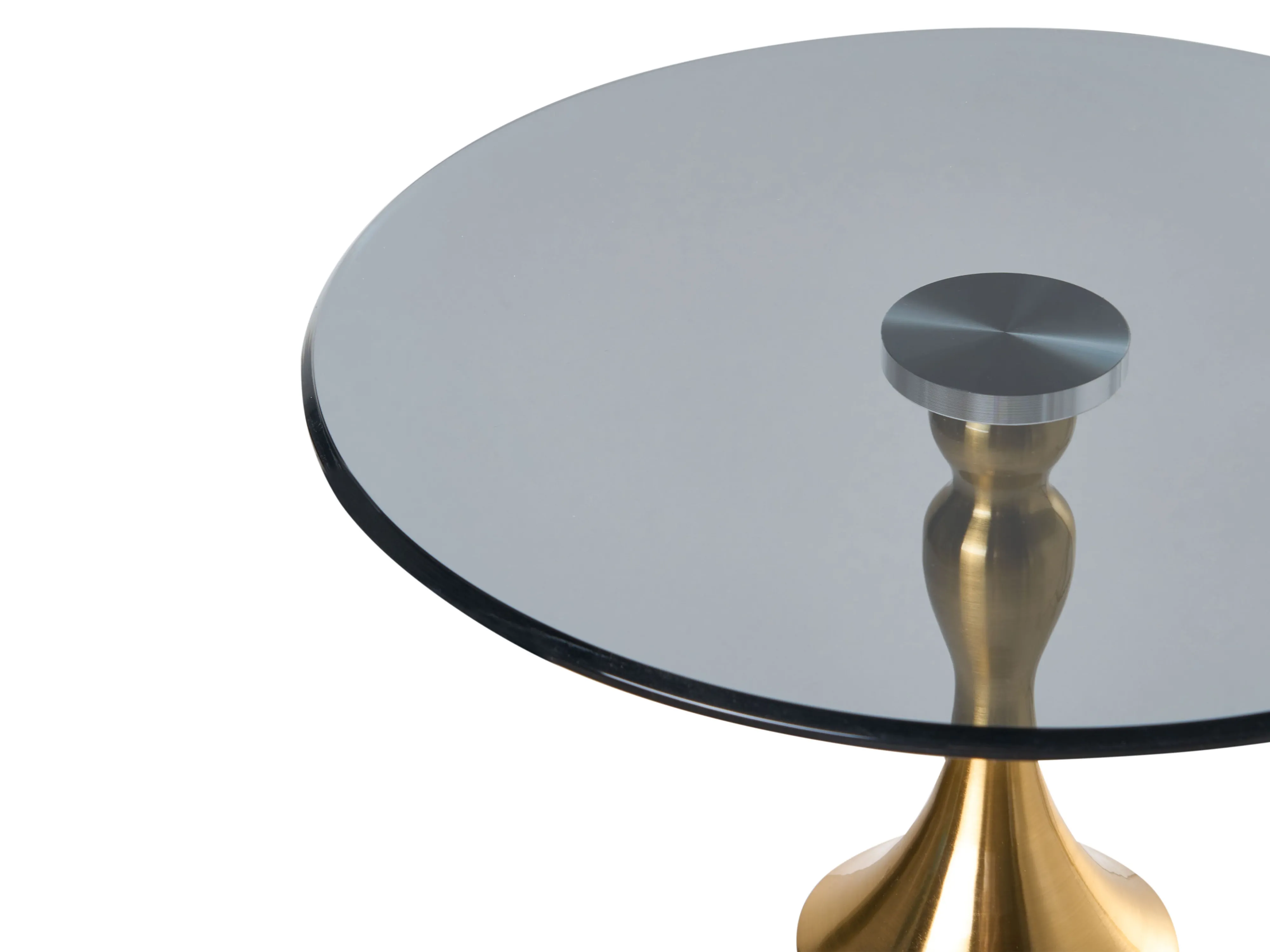 Bijzettafel CARTER Veiligheidsglas Grijs marmer