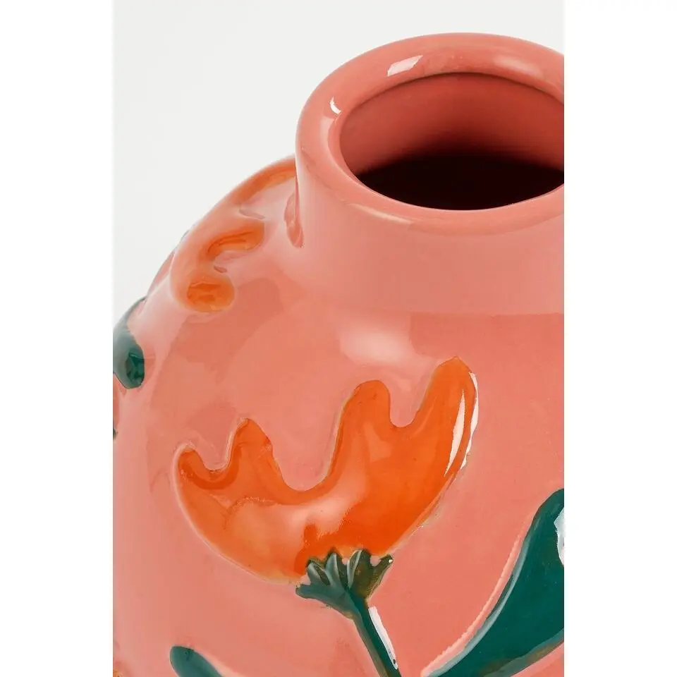 Mica Decorations Ava Vaas - H20 x Ø20 cm - Keramiek - Roze