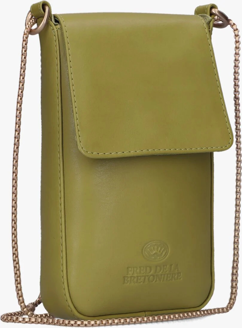 FRED DE LA BRETONIERE groene fred de la bretoniere schoudertas 0438 phone purse s