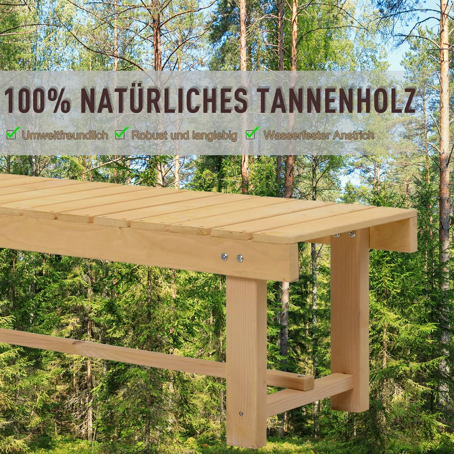 Outsunny Gartenbank natur