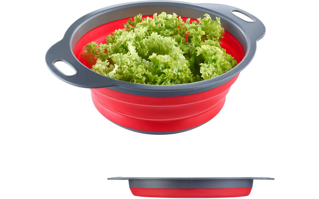 Westmark Seiher Maxi faltbar 22 cm rot/grau