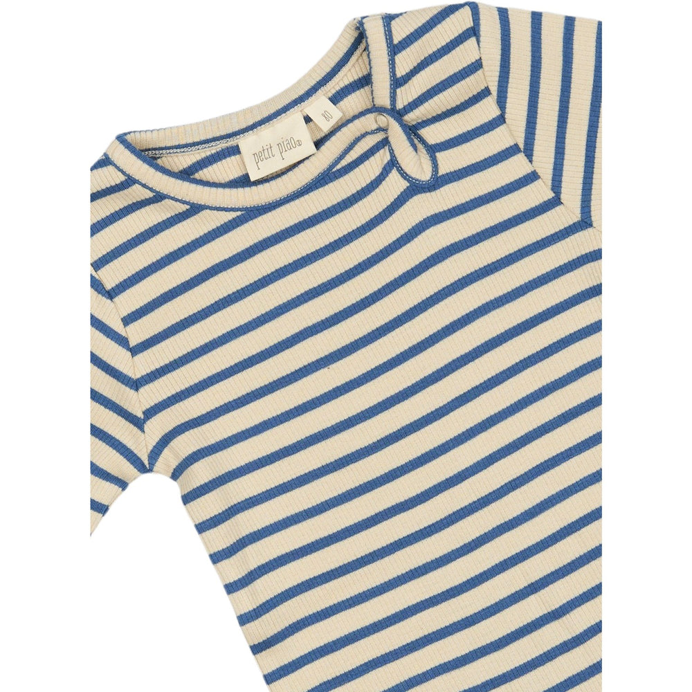 Køb Petit Piao True Navy/off White Body L/S Modal Striped
