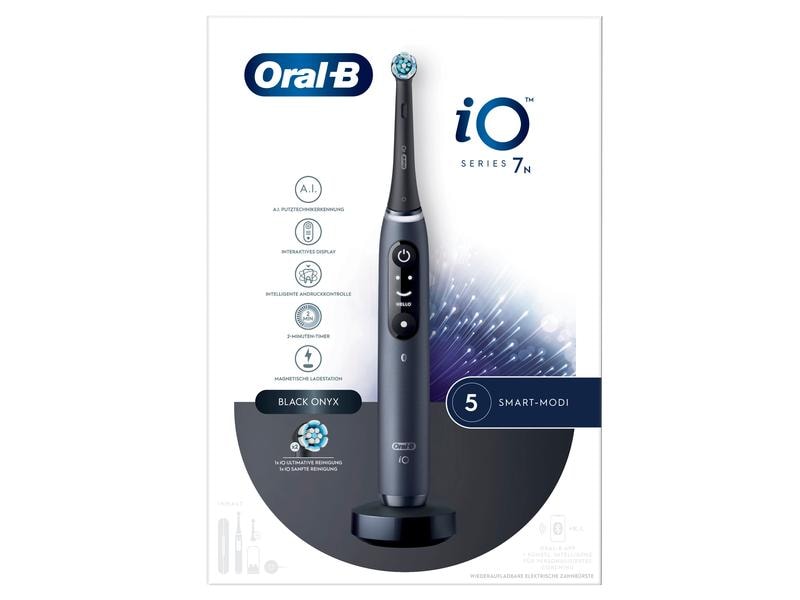 Oral-B Mikrovibrationszahnbürste iO Series 7N Black Onyx Elektrische Zahnbürste
