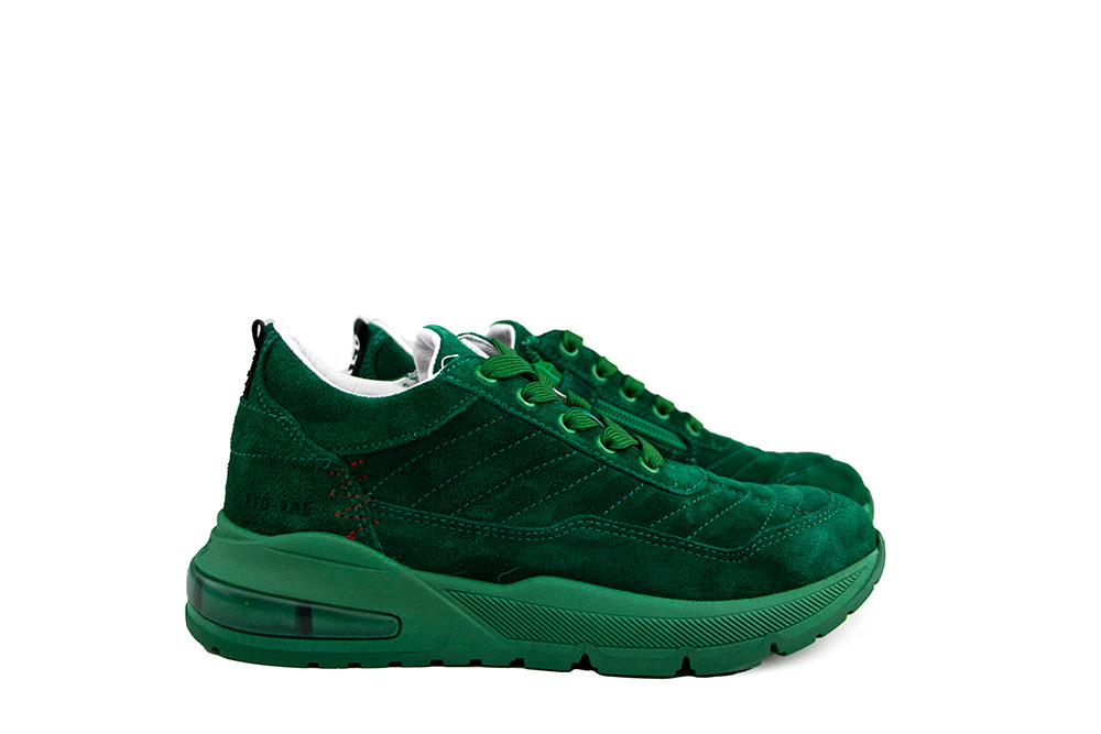 Red Rag Sneaker Green Suede