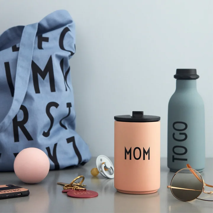 Design Letters - Thermo Cup 0.35 l, Life Is A Journey Take Me Along / moosgrün