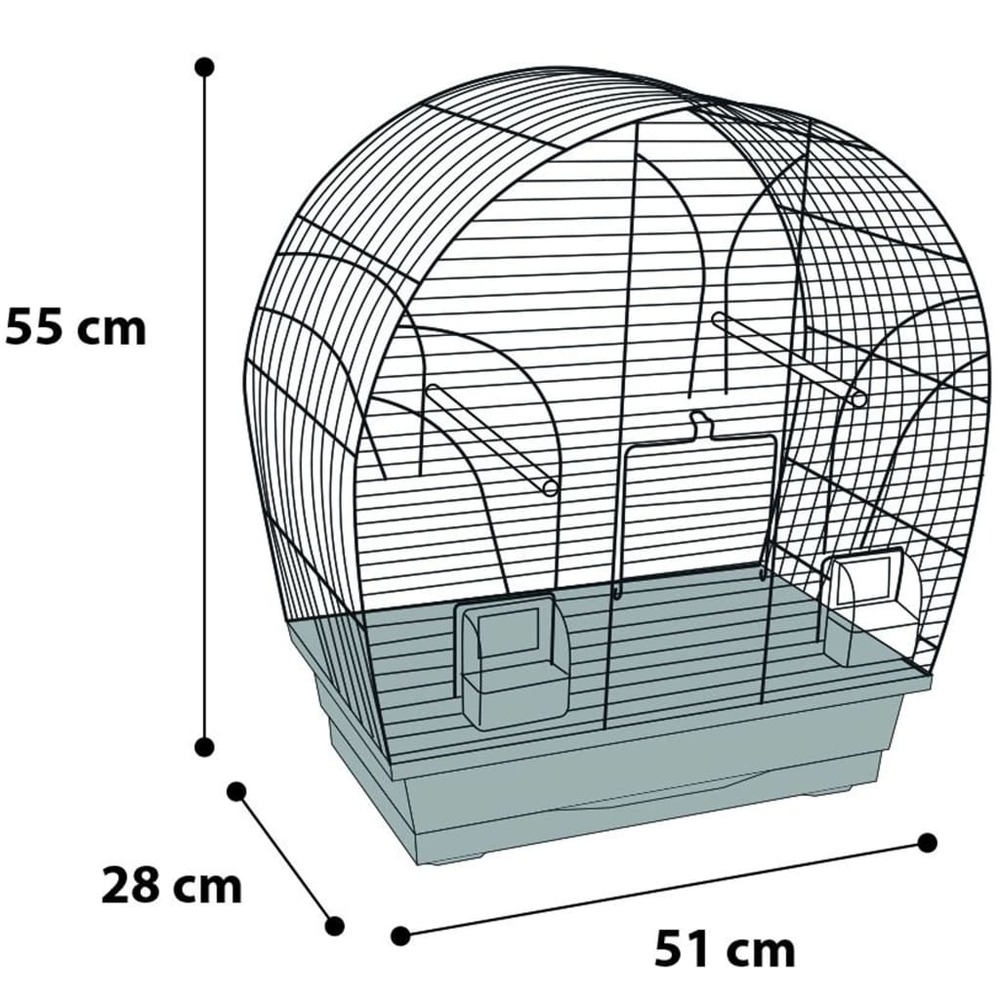 Cage à oiseaux saga cuivre 51x28x55 cm