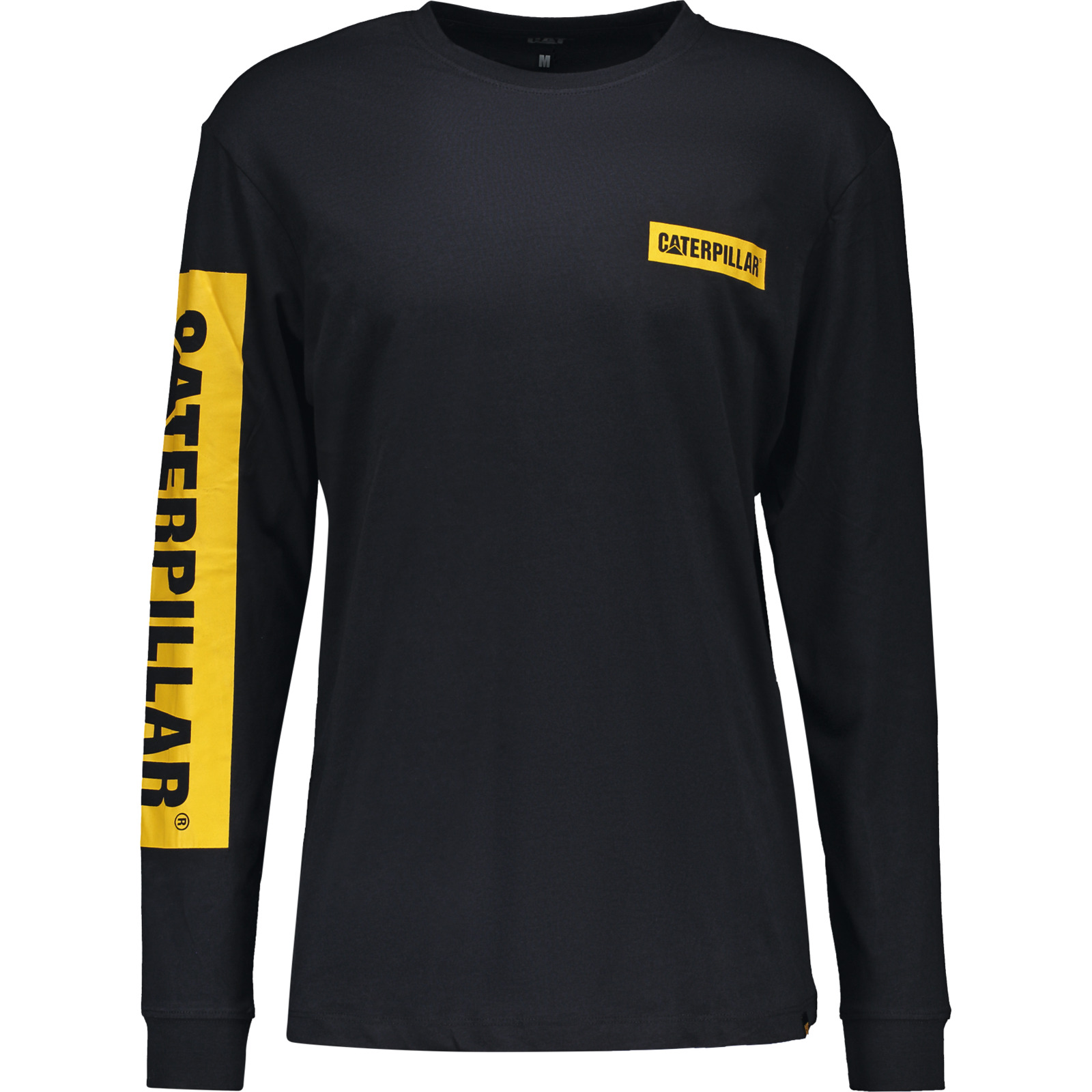 Caterpillar Herren-Langarmshirt Checker S, schwarz