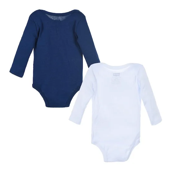 Lot 2 bodies à manches longues   Blue        6-12 mois   de               Levi's Kids