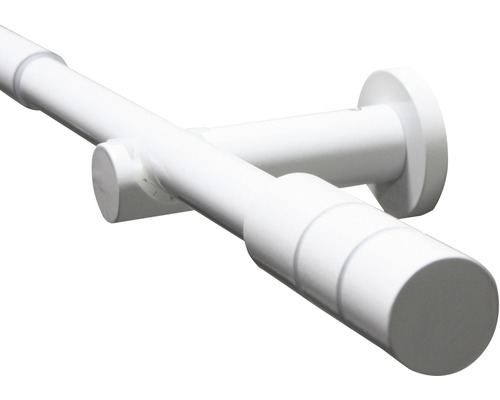 Gordijnroedeset Kreta wit 120-210 cm Ø 16 mm/Ø 19 mm
