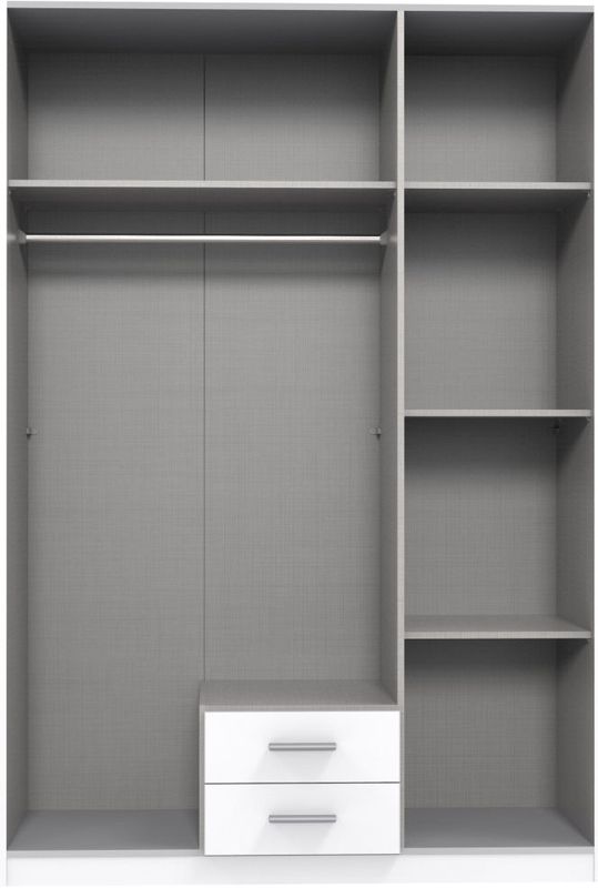 Stratum - Kledingkast - Draaideur - Hout - Industrieel - 4 Legplanken & 2 Roedes