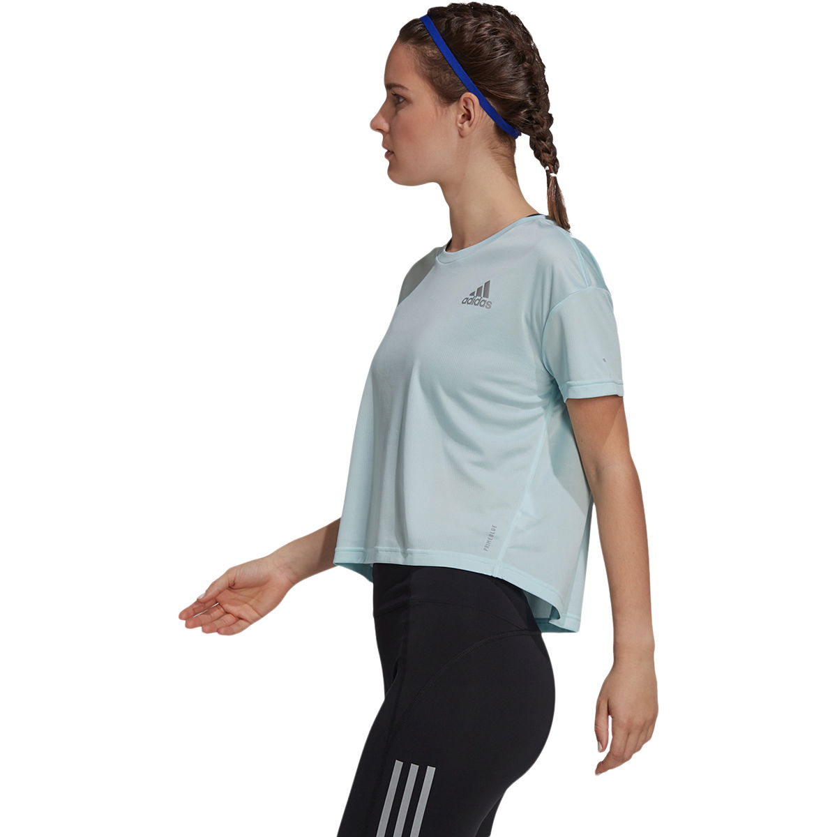 adidas Fast Primeblue Cropped Løbe T-shirt Dame