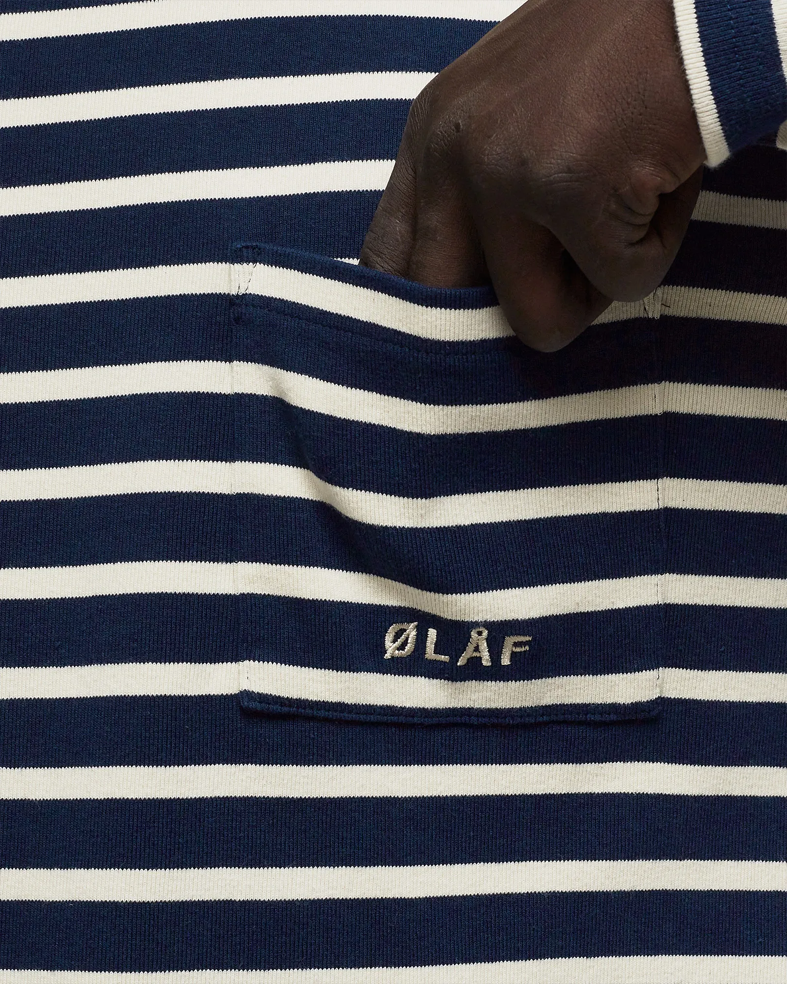 ØLÅF POCKET STRIPE SWEATSHIRT