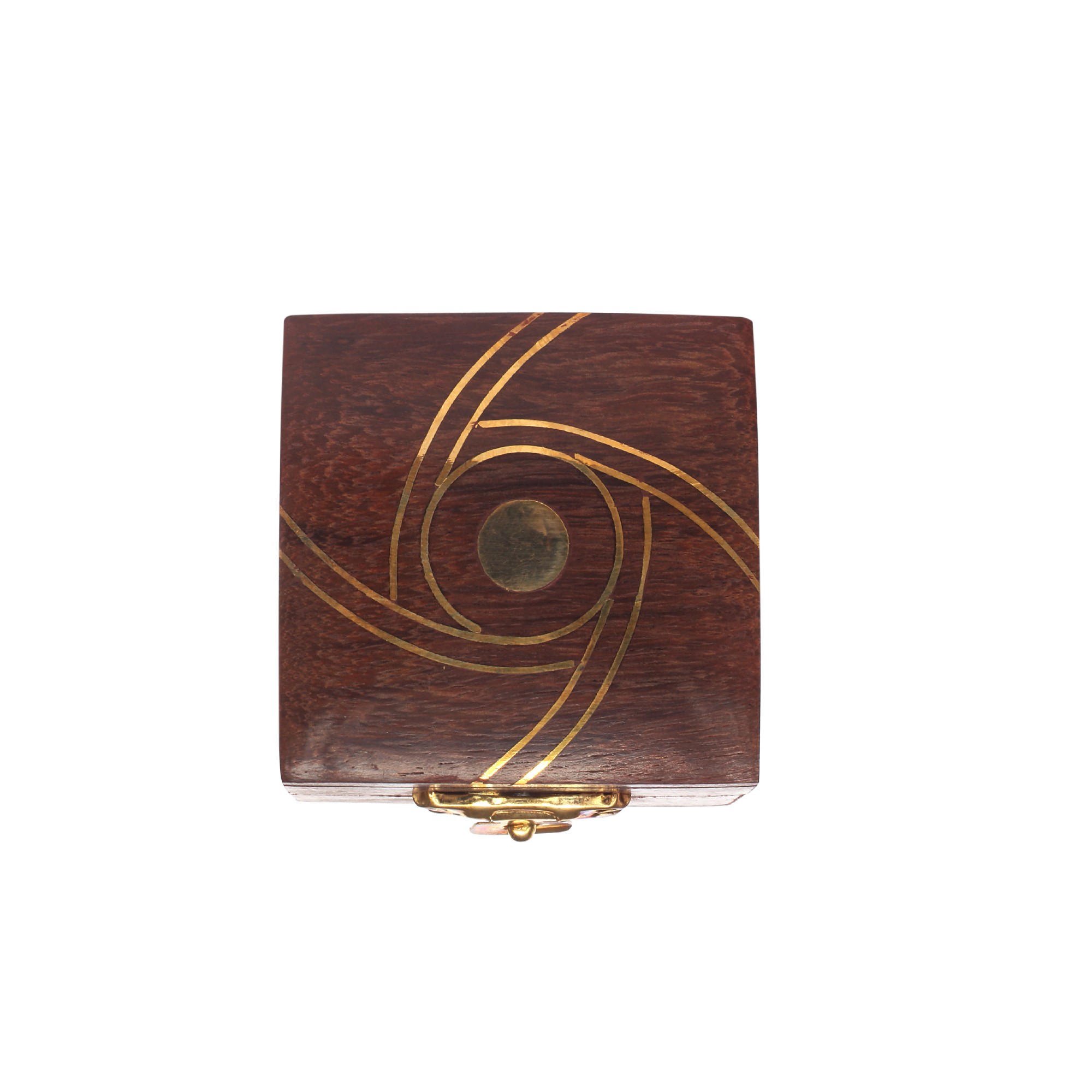 Box mit Messingschloss, natur, T 5 cm, B 5 cm, H 4 cm von fischer's lagerhaus