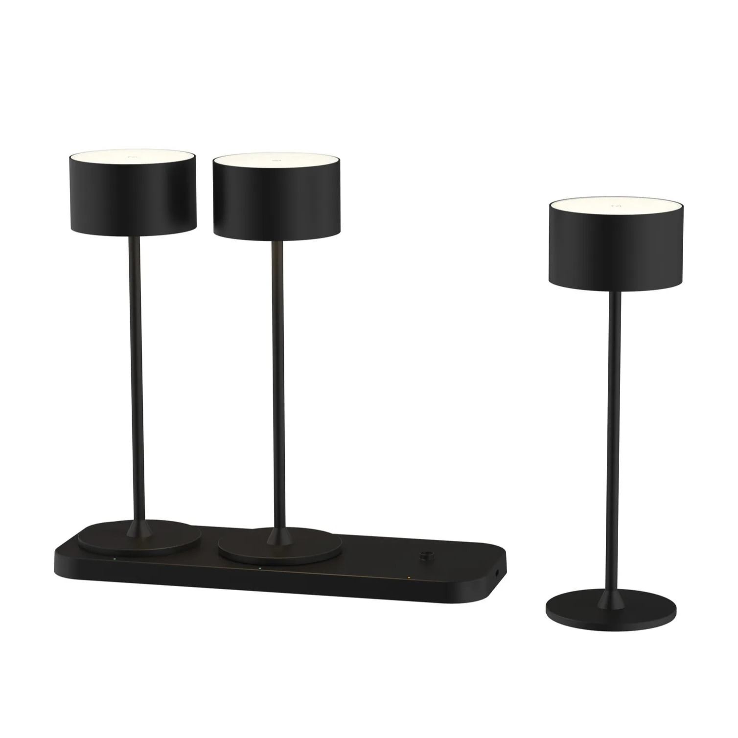(3er Set) Tavolo LED Akku Tischleuchte Home Deko Lampe Beleuchtung mit Ladestation IP44 (97.13616) - Warmweiss / Kaltweiss