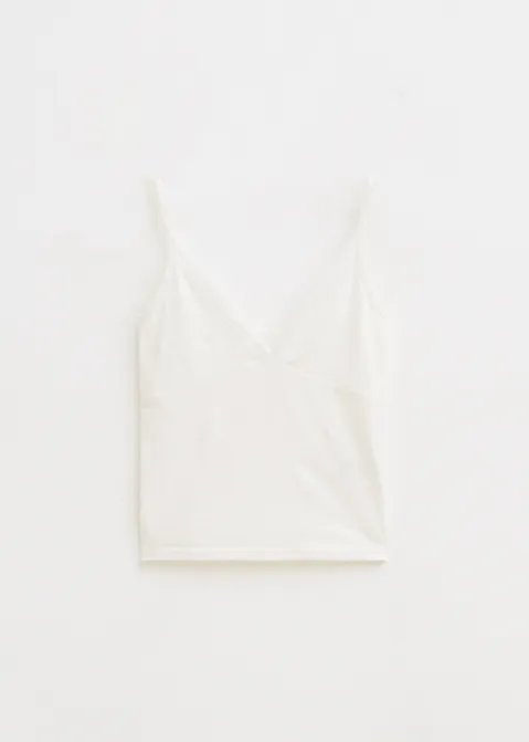 Singlet met v-hals off-white (WIT.O)