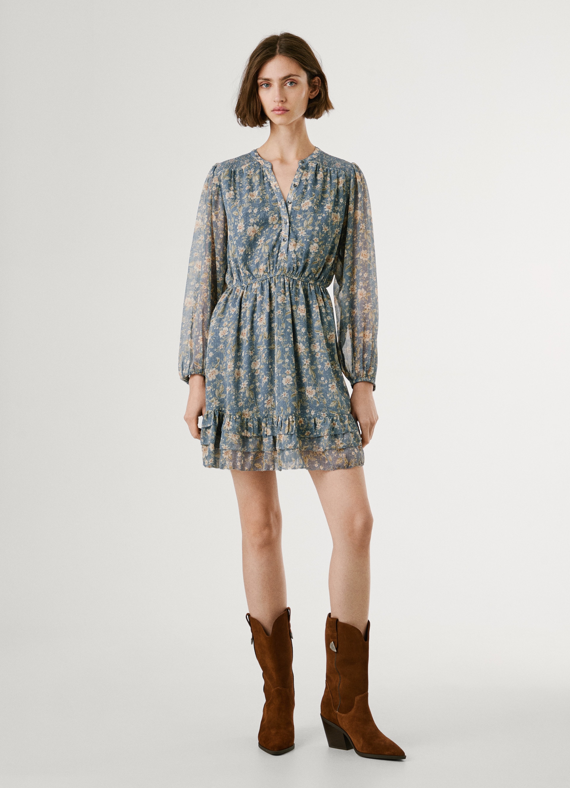 Pepe Jeans Blusenkleid »LONDYN DRESS« tailliert, mit elastischem Bündchen
