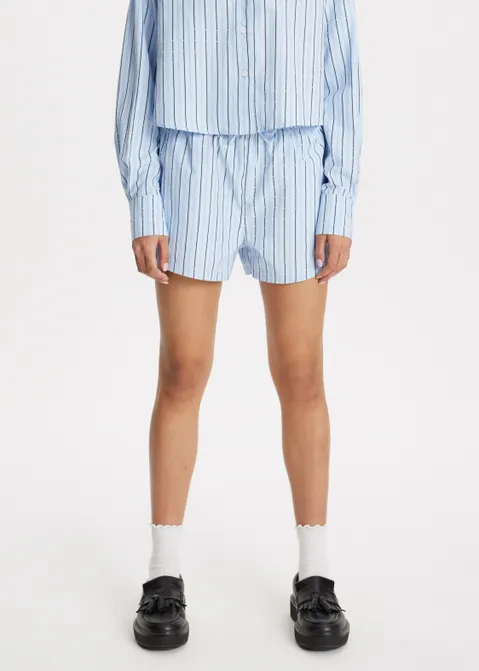 Gestreepte short met studs blauw (BLW.L)