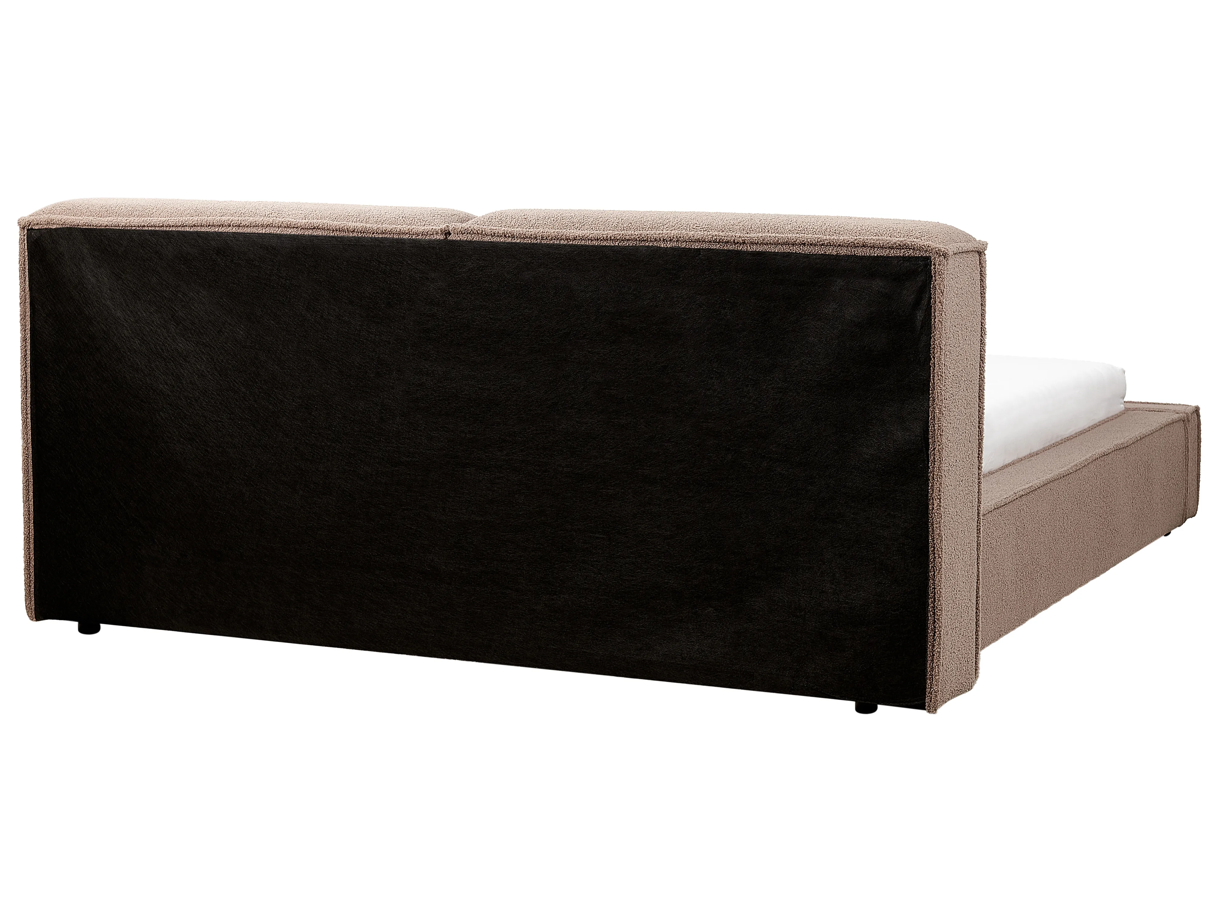 Bed Bouclé LINARDS 160 x 200 cm Bruin