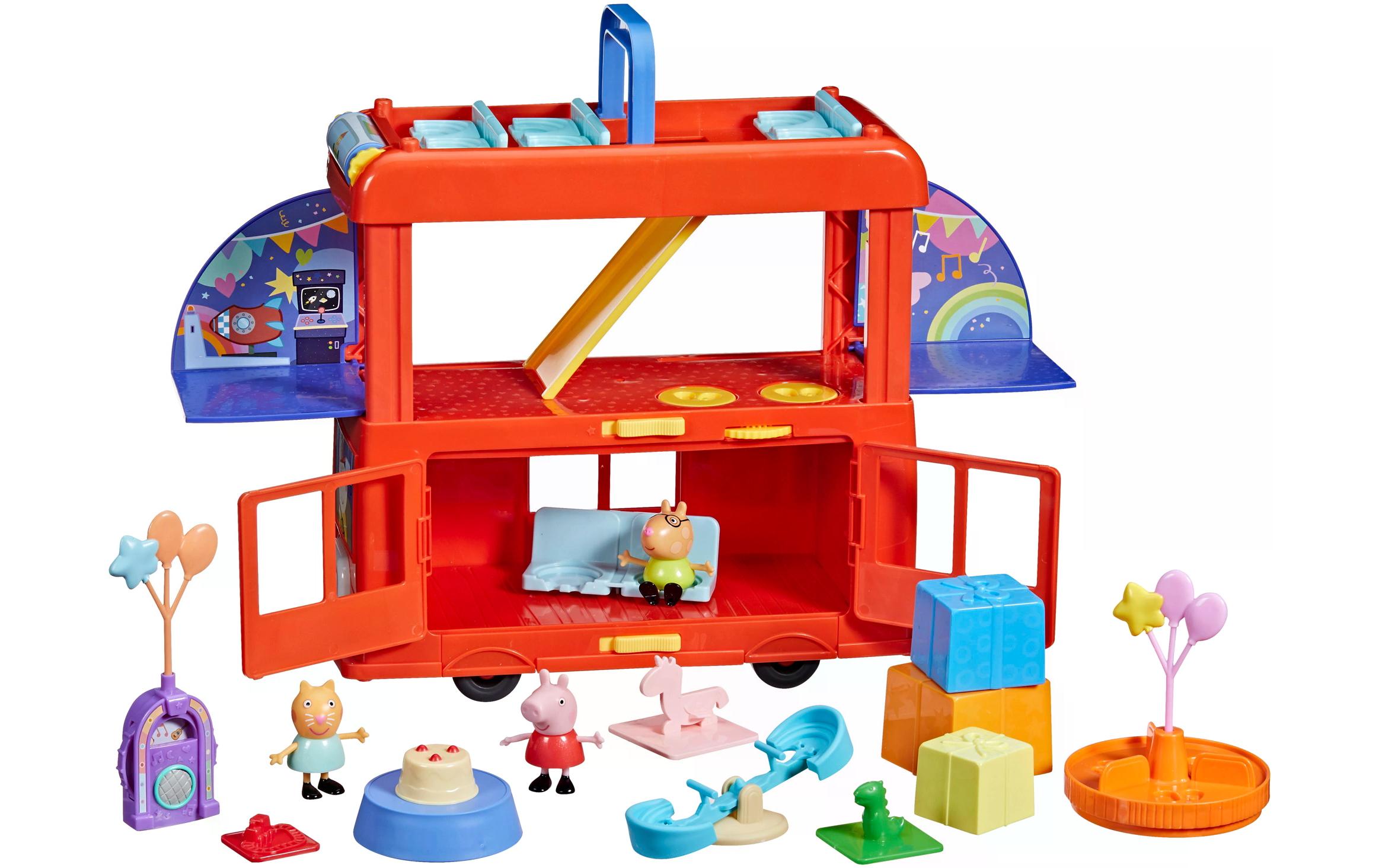 Spielfigurenset Peppa Pig Peppas 2-in-1 PartybusDoppeldeckerbus-Spielset