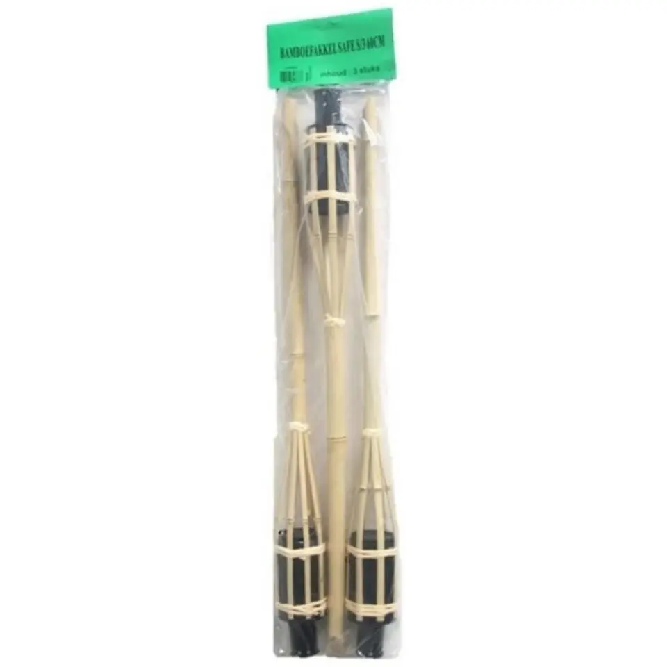 Tuinfakkels - 3 stuks - bamboe - navulbaar - 60 cm