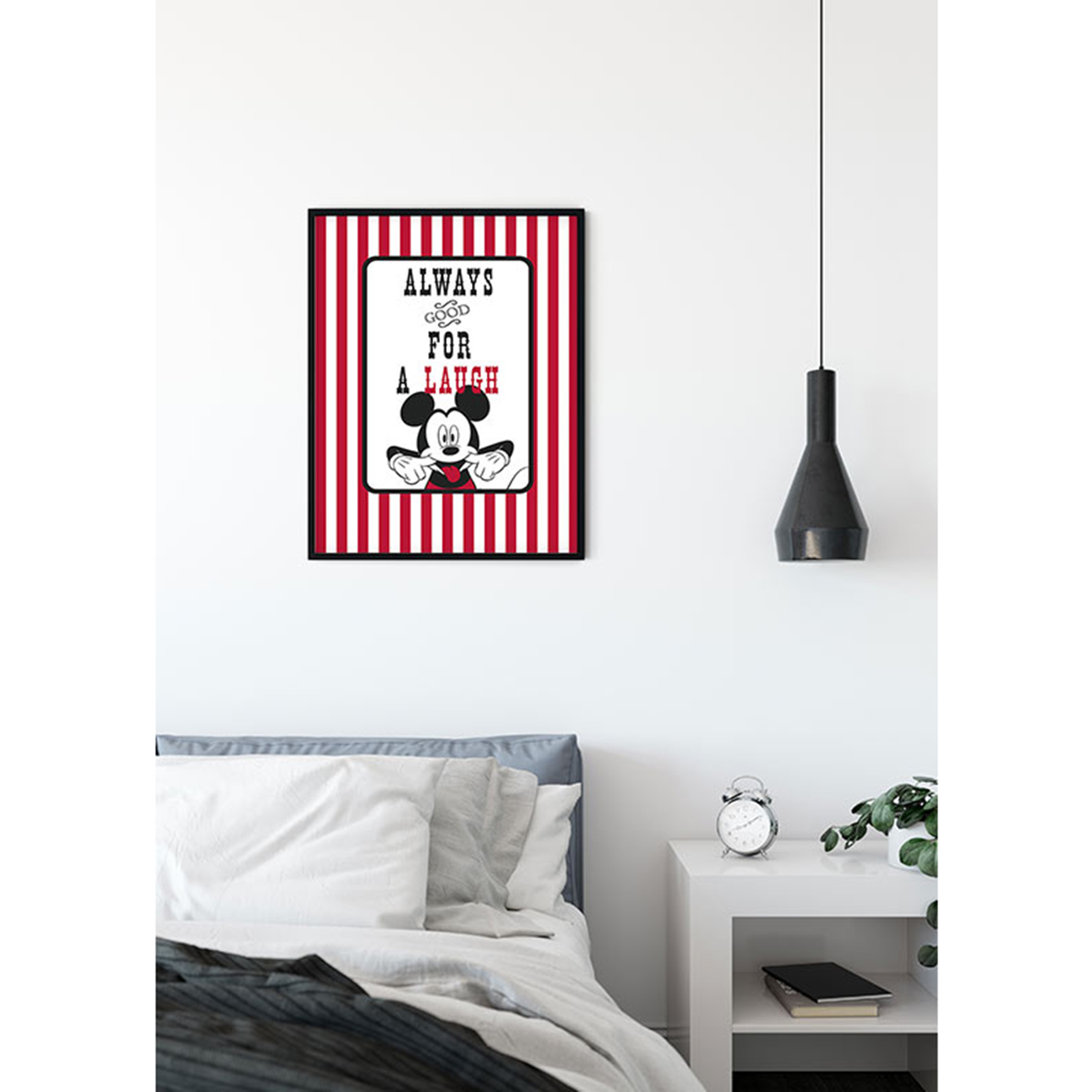 Wandbild MICKEY MOUSE LAUGH - bunt - 50x70 cm