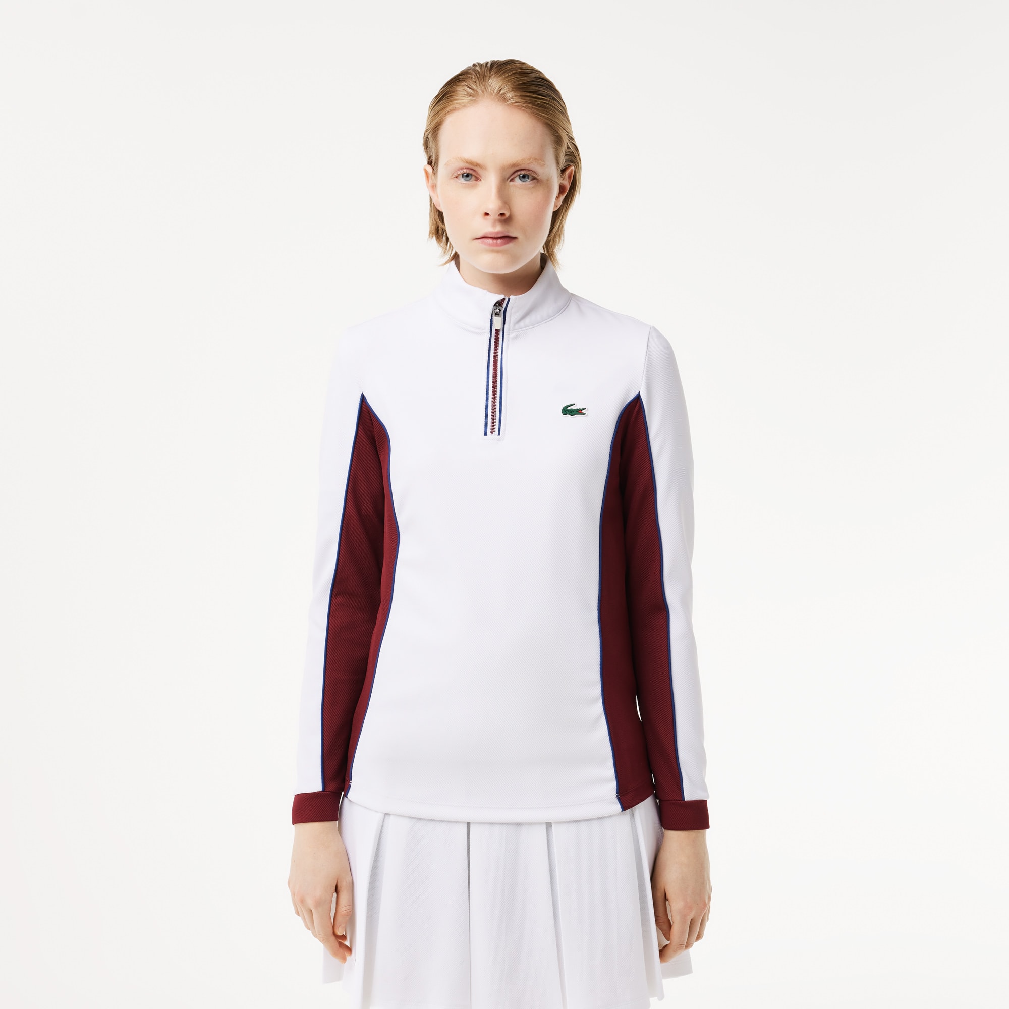 Sweatshirt slim fit Sport avec manches contrastées Sweatshirts - Blanc - Lacoste - Femme