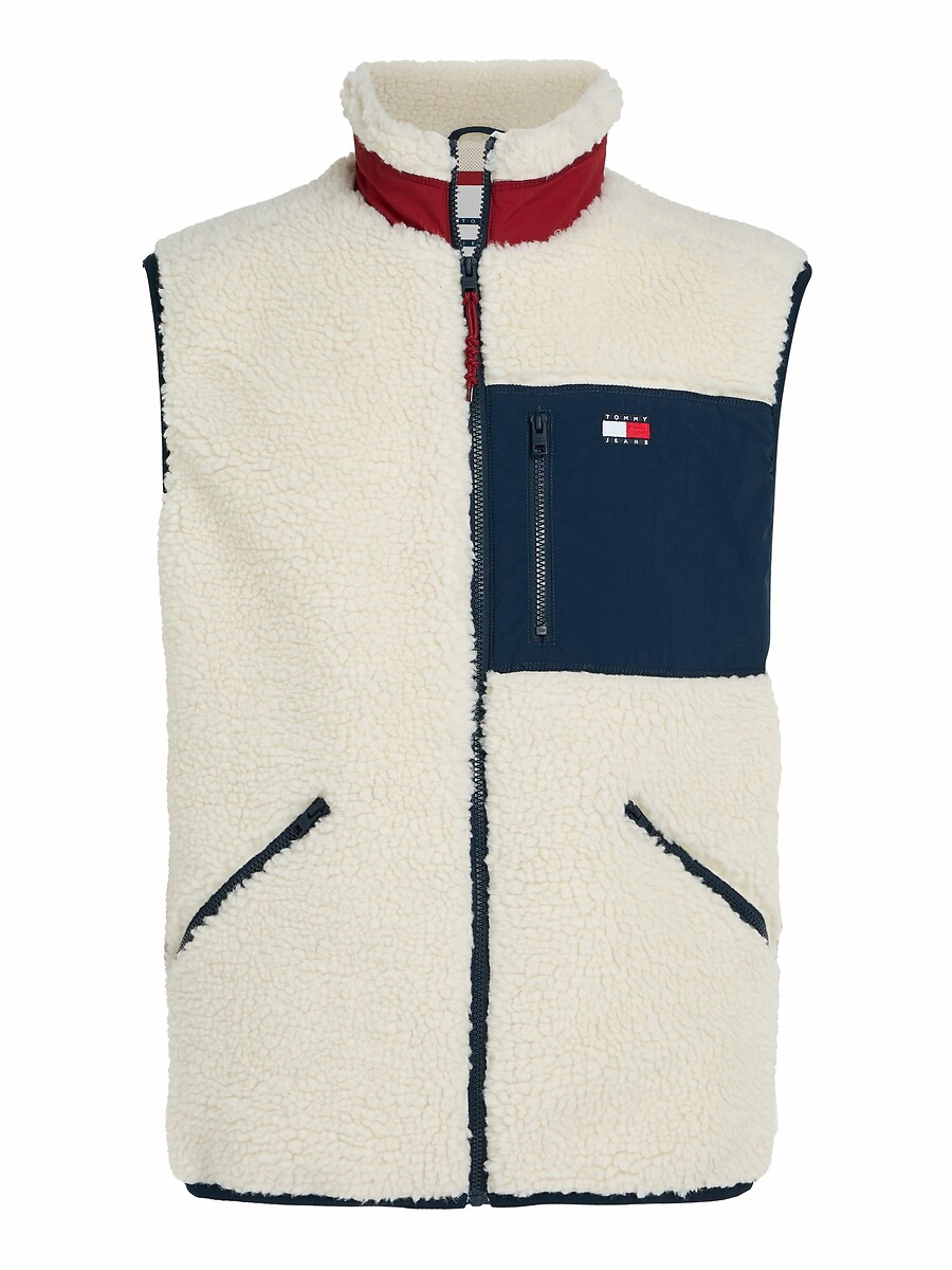 TOMMY JEANS<br>Cardigã sherpa sem mangas