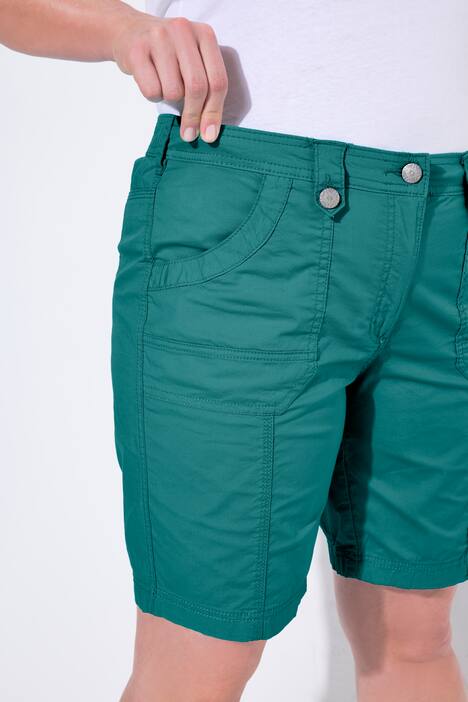 Cargo-Bermuda, Komfortbund, 4-Pocket-Schnitt, petrol