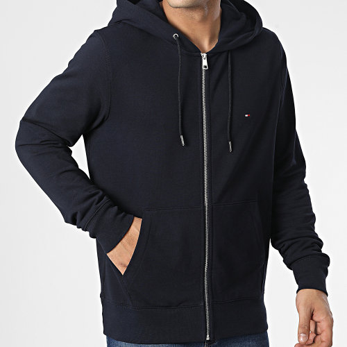 Sweat Zippé Capuche 1985 Zip Through 9577 Bleu Marine
