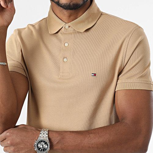 Polo Manches Courtes Slim 1985 7771 Beige