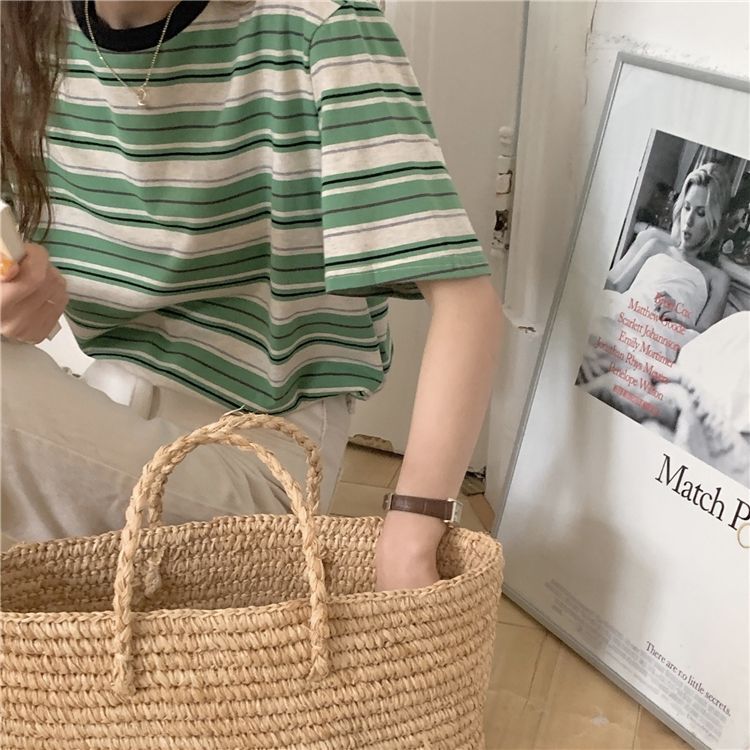 Dute - Gestreept T-shirt met korte mouwen