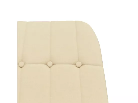Chaise à bascule avec repose-pied Crème Tissu