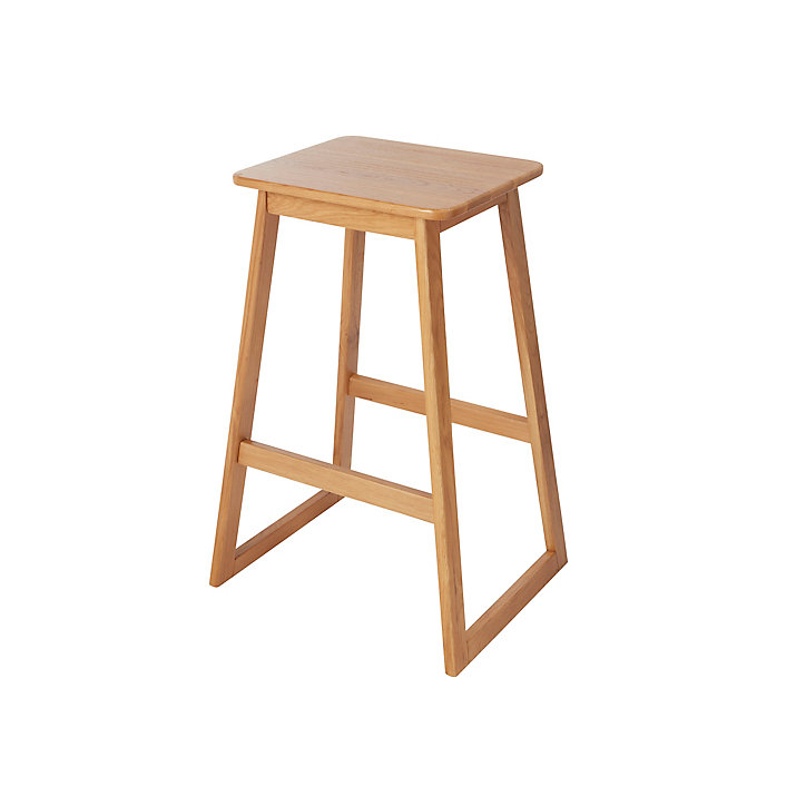 Tabouret de bar Korlan GoodHome H. 70 cm bois chêne