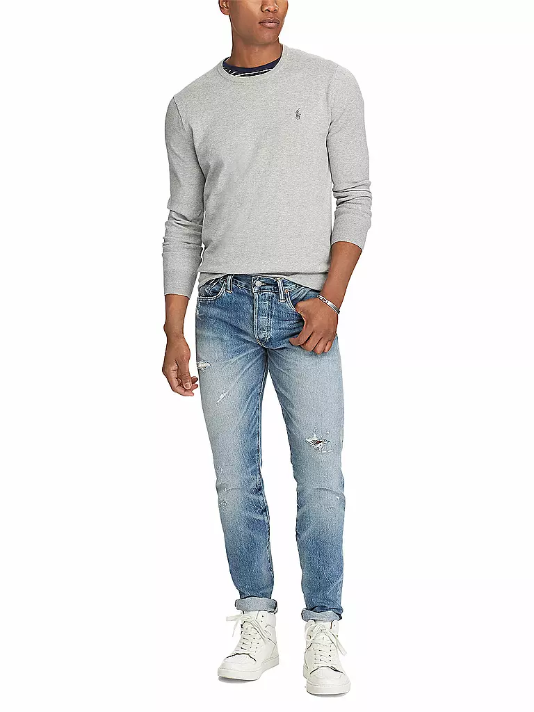 POLO RALPH LAUREN Pullover Slim Fit  grau