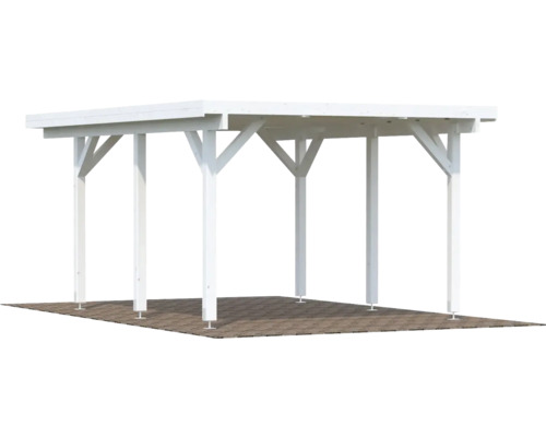 Enkele carport Palmako Karl 11,7 m² 360 x 512 cm wit