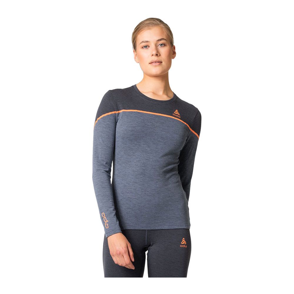 Odlo REVELSTOKE PW 150 - Sous-couche Femme folkstone gray/india ink melange